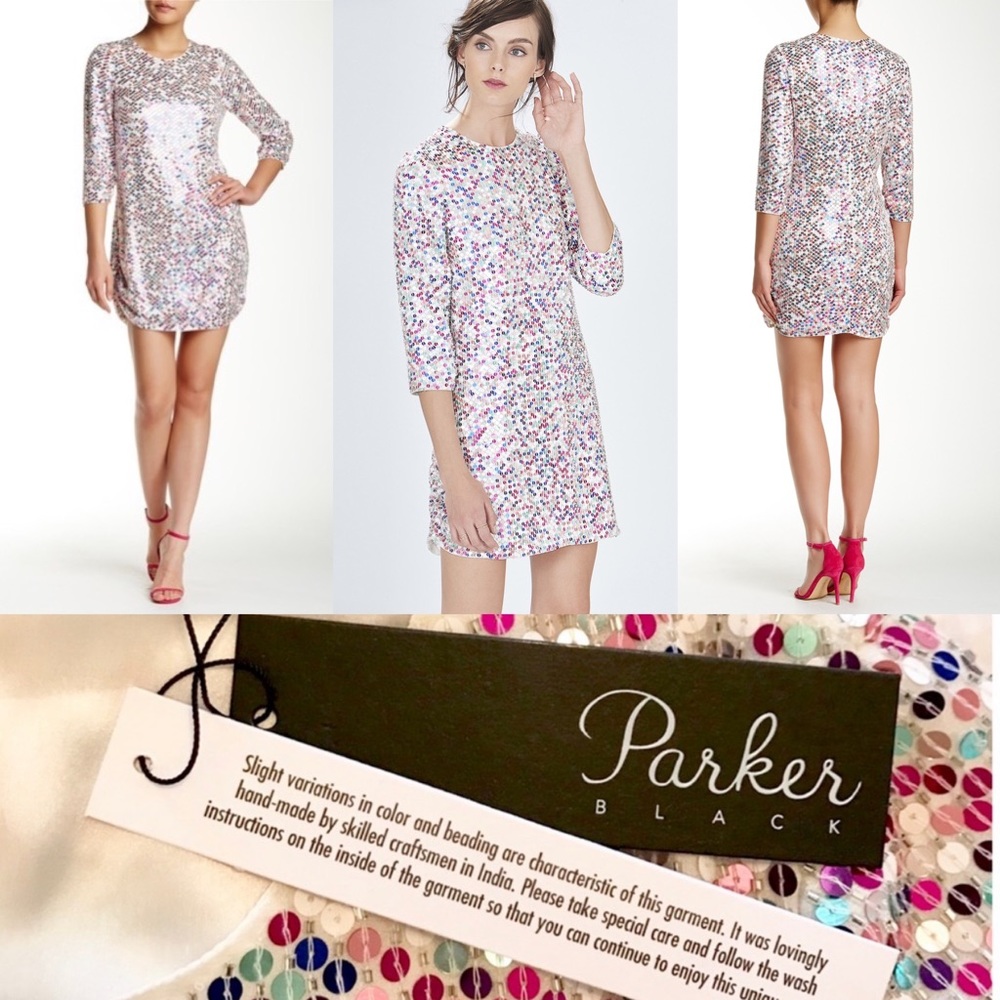 P A R K E R : “Petra” Multicolor Sequin Mini Dress - Picture 2 of 8